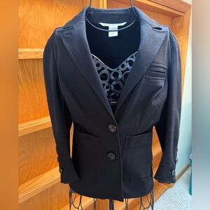 VINTAGE Diane Von Furstenberg black blazer